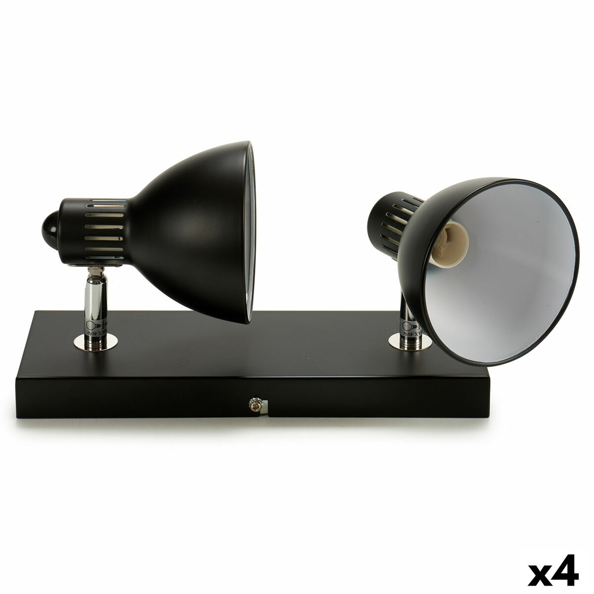 Candeeiro de teto Grundig Preto Metal 40 W 15 x 9 x 32 cm E14 (4 Unidades)
