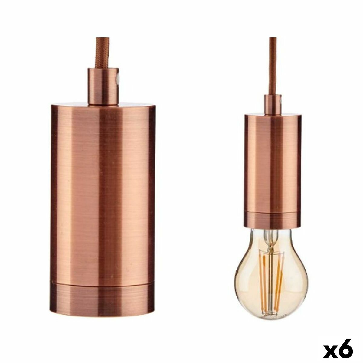 Candeeiro de teto Gift Decor Bronze 60 W (6 Unidades)