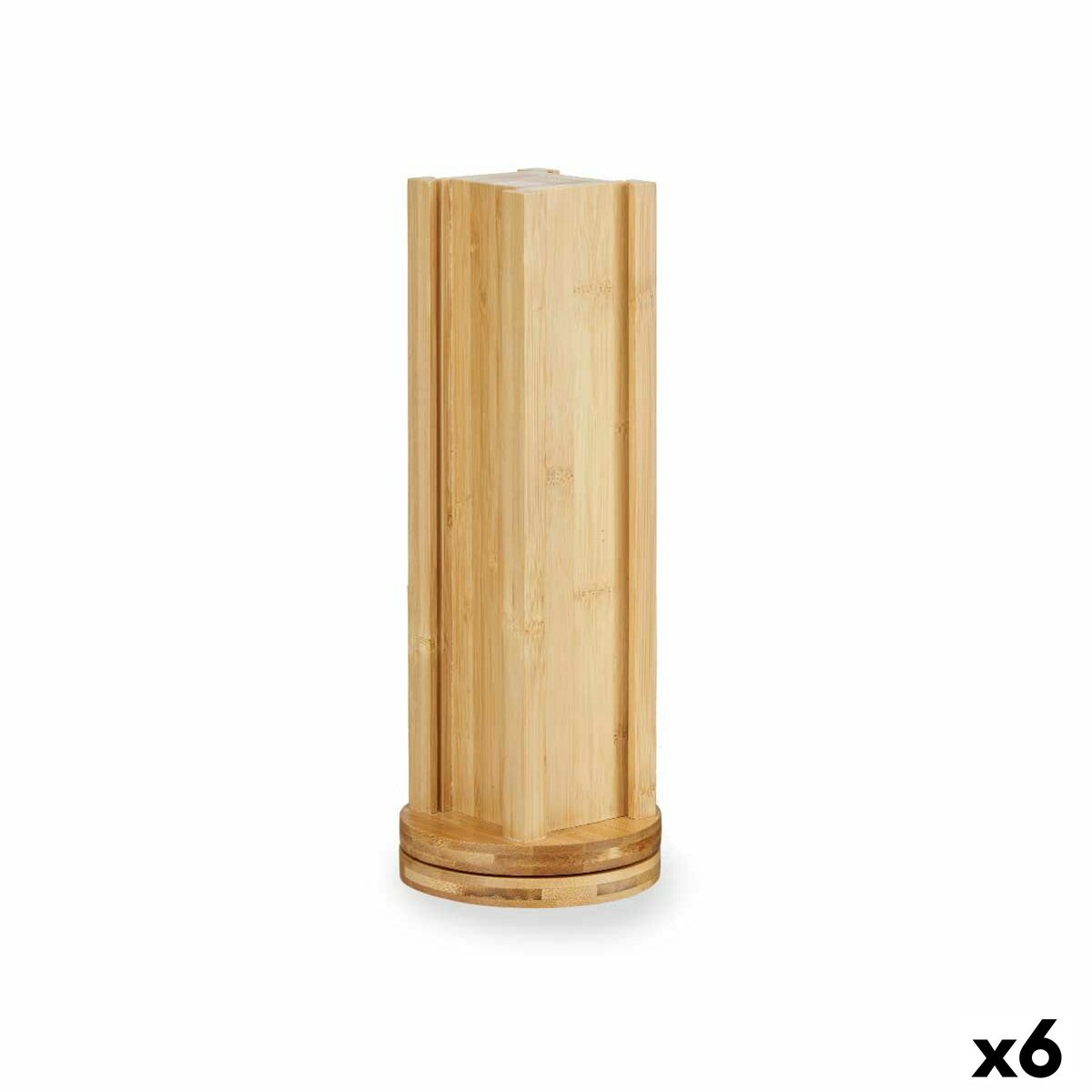 Suporte para 20 Cápsulas de Café Kinvara Bambu 11 x 34 x 11 cm 11 x 11 x 34 cm Giratório (6 Unidades)