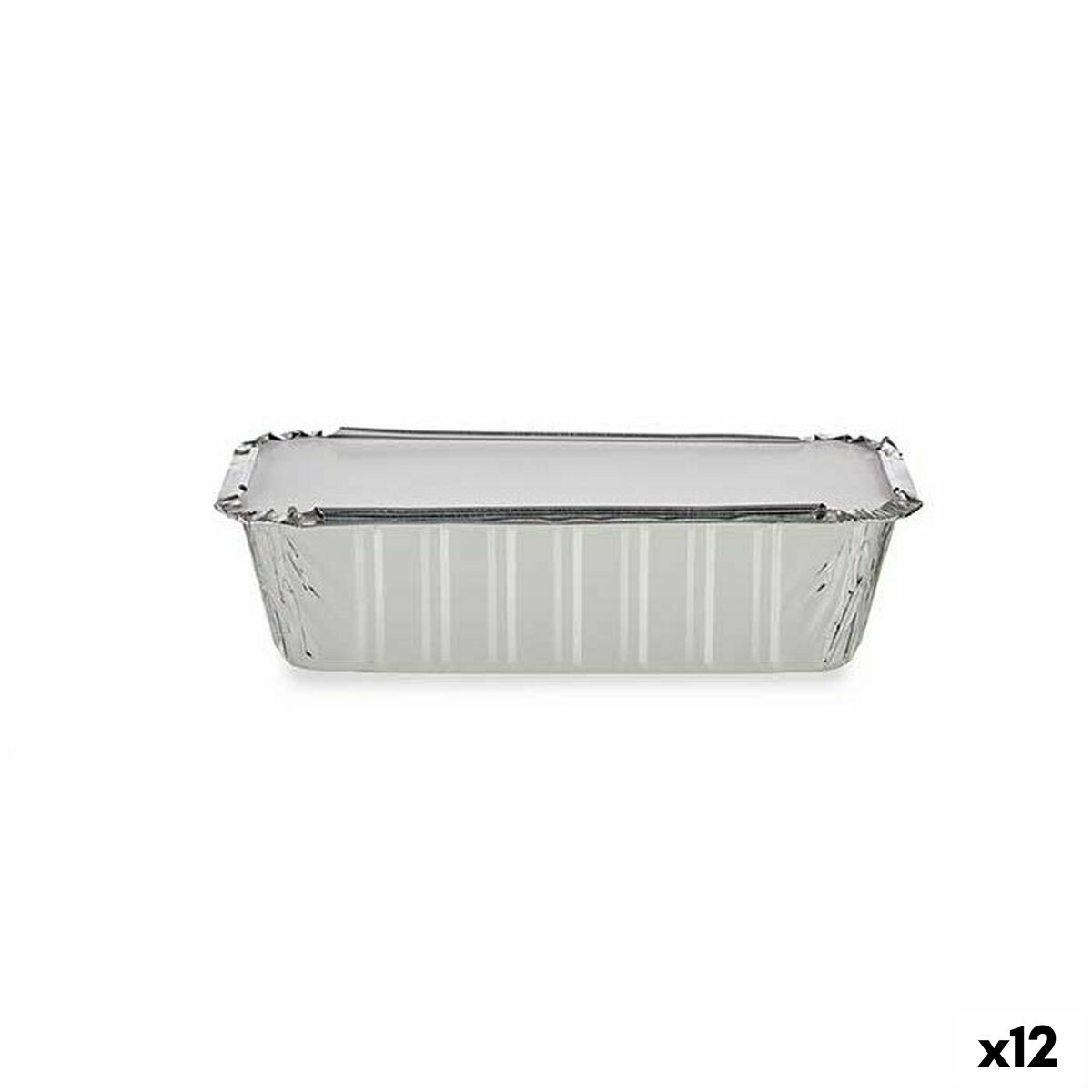 Conjunto de tabuleiros para alimentos Kinvara Descartável Com tampa 12 Unidades