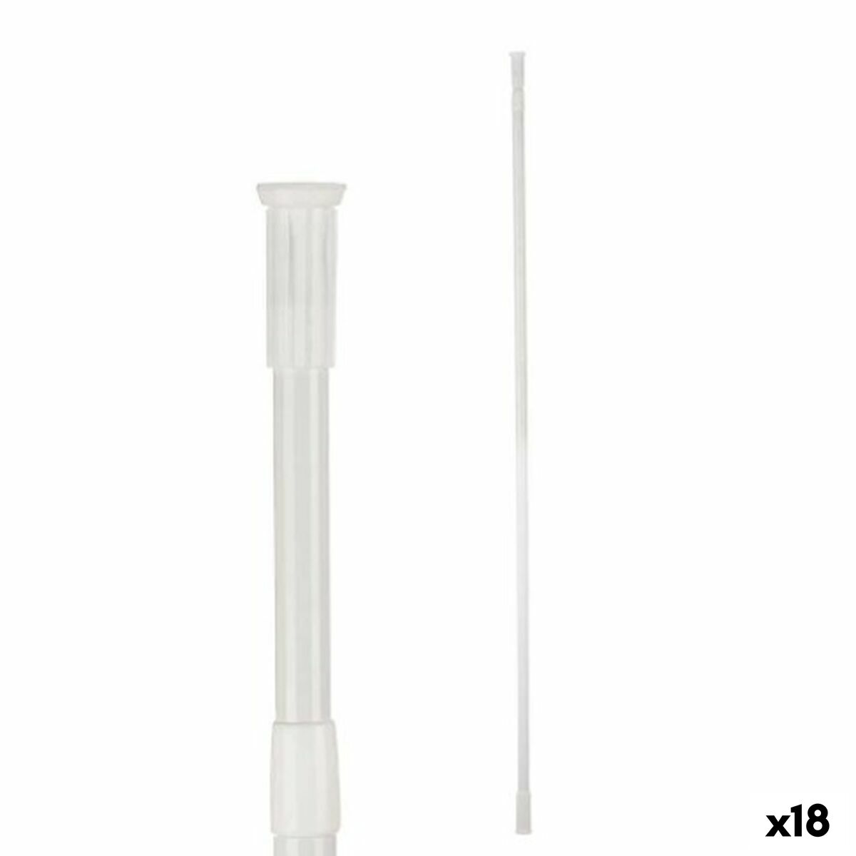 Barra extensível Berilo Branco Alumínio 260 x 2,2 x 2,2 cm De duche (18 Unidades)