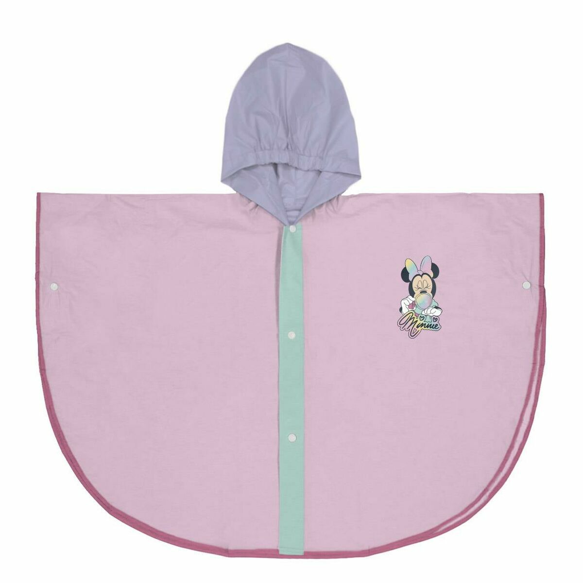 Poncho Impermeável com Capuz Minnie Mouse Lilás
