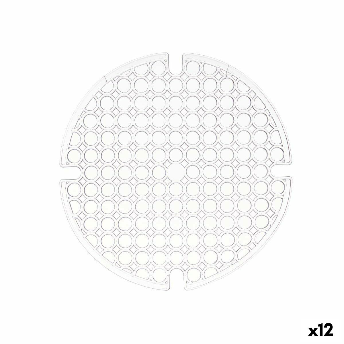 Tapete Antiderrapante Kinvara Transparente Plástico 29 x 0,1 x 29 cm Lava-loiça (12 Unidades)