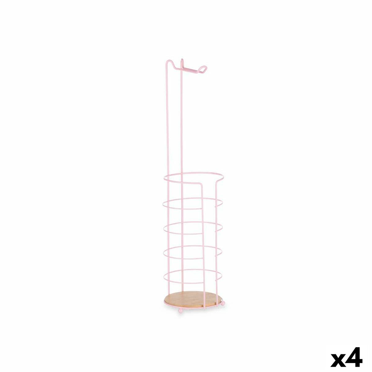 Porta-Rolos de Papel Higiénico Berilo Cor de Rosa 16,5 x 63,5 x 16,5 cm (4 Unidades)