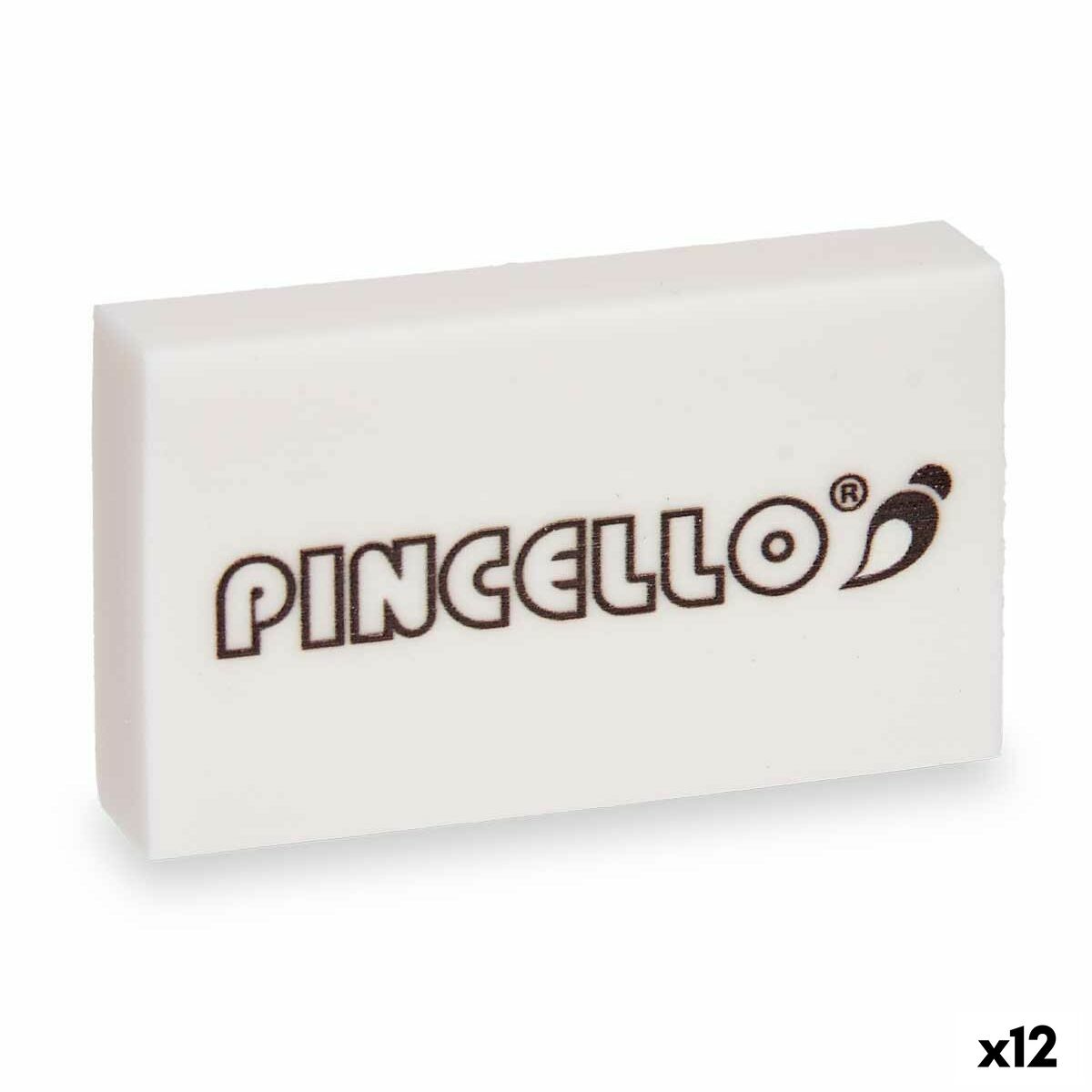 Borracha Pincello Branco 9 x 16 x 1,5 cm (12 Unidades)