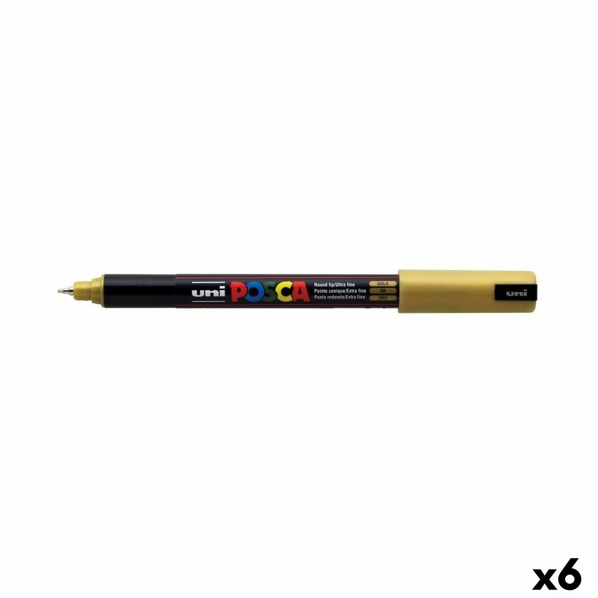 Marcador POSCA PC-1MR Dourado (6 Unidades)