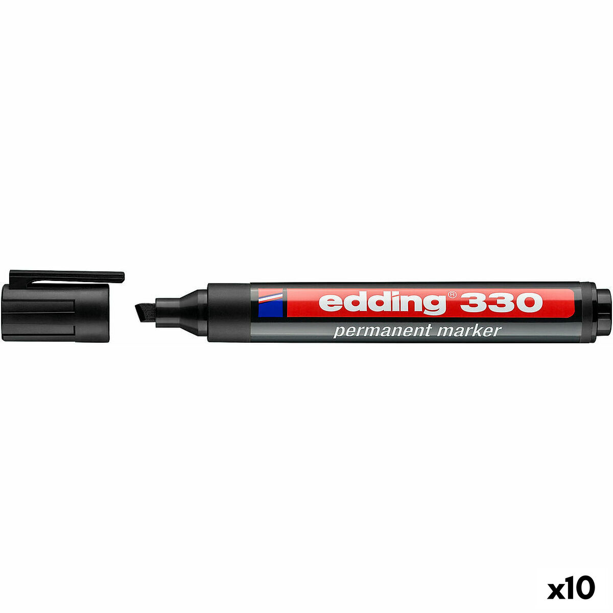 Rotulador permanente Edding 330 Preto (10 Unidades)