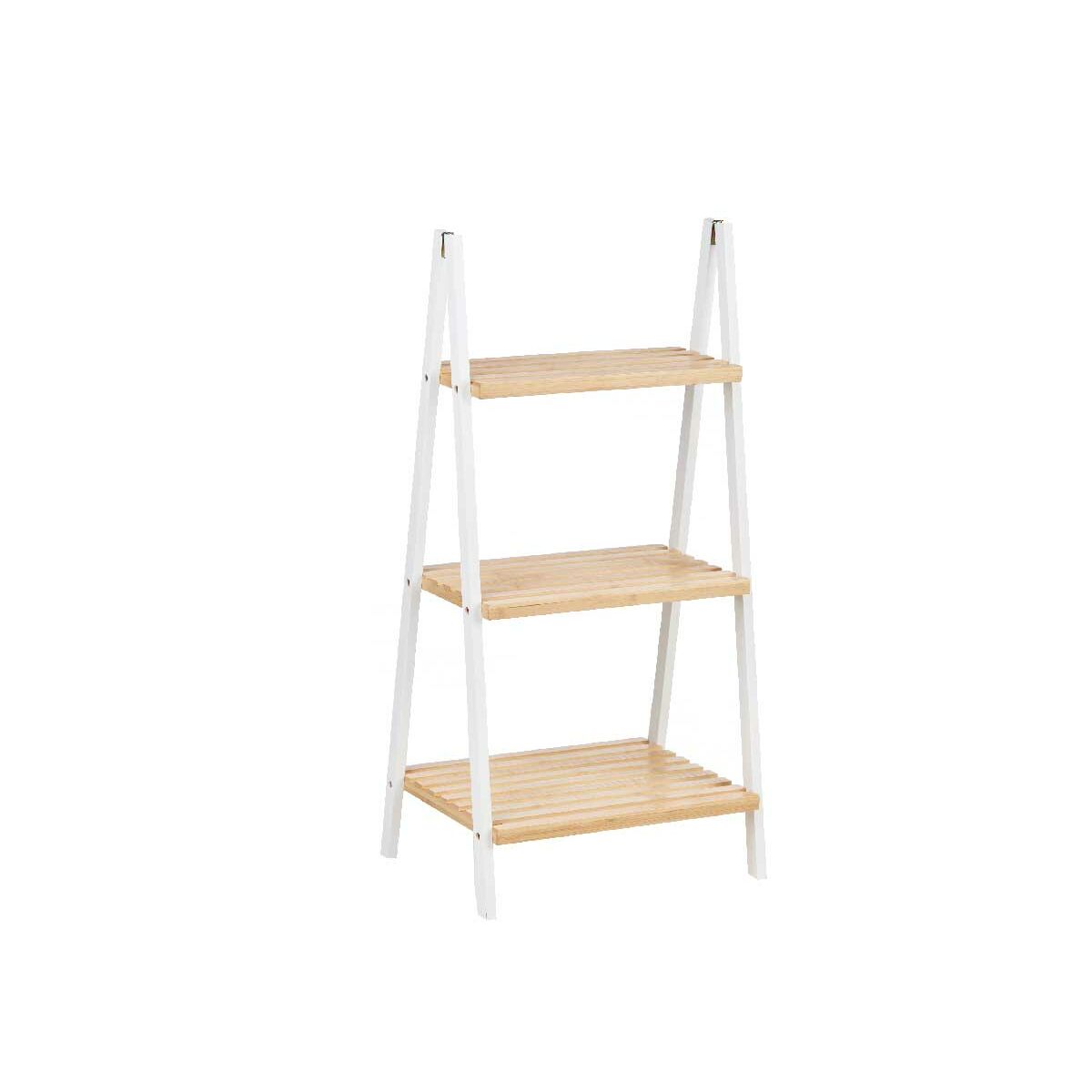Prateleira de Casa de Banho Berilo Branco Natural 40,3 x 81,5 x 30 cm