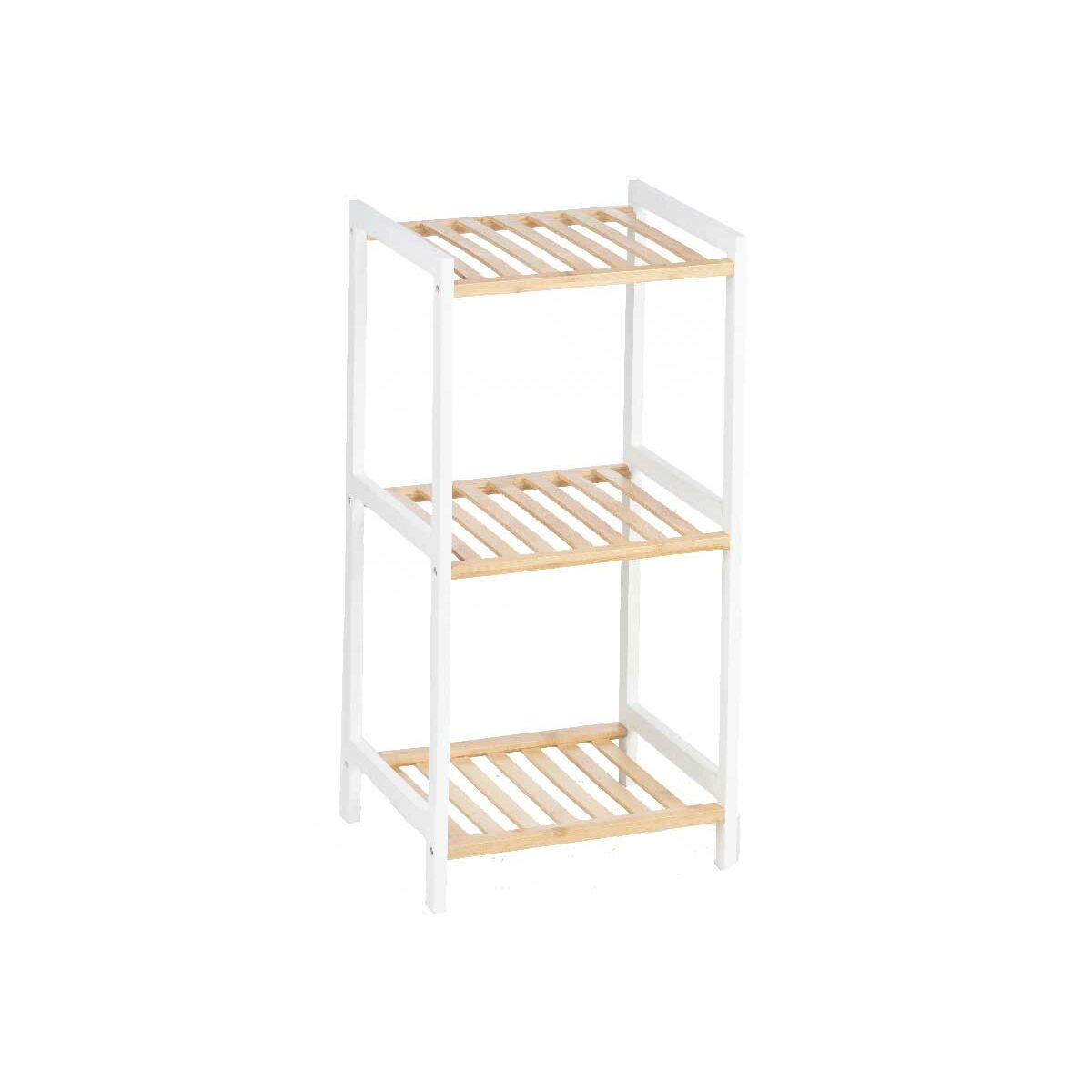 Prateleira de Casa de Banho Berilo Branco Natural 35 x 30 x 70 cm 35,2 x 70 x 30,2 cm