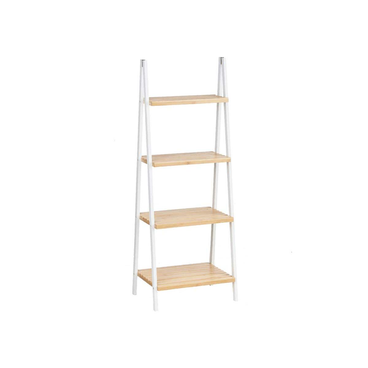 Prateleira de Casa de Banho Berilo Branco Natural 40 x 109,3 x 30 cm