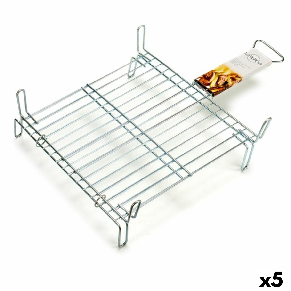 Grelhador La Dehesa Aço galvanizado 40 x 40 cm Duplo (5 Unidades)