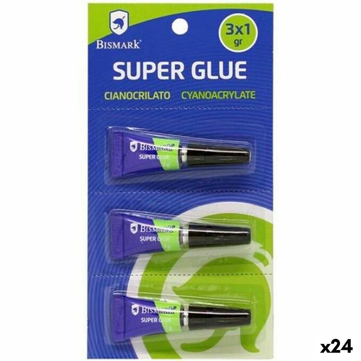 Cola Instantânea Bismark Super Glue 1 g (24 Unidades)