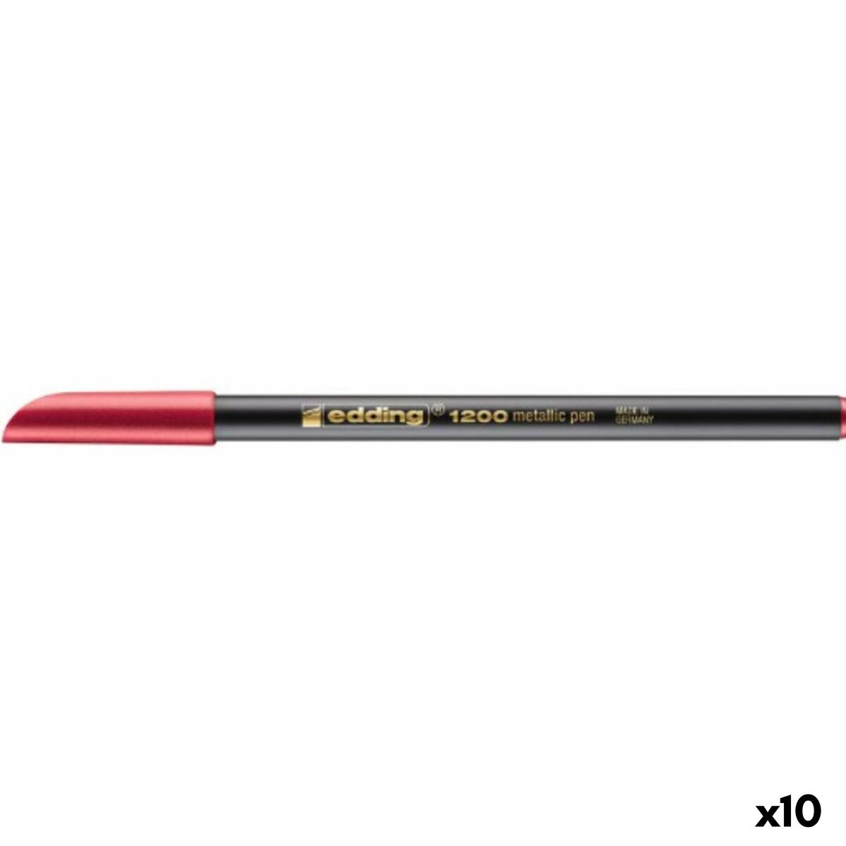 Rotulador Edding 1200 metálico Vermelho (10 Unidades)