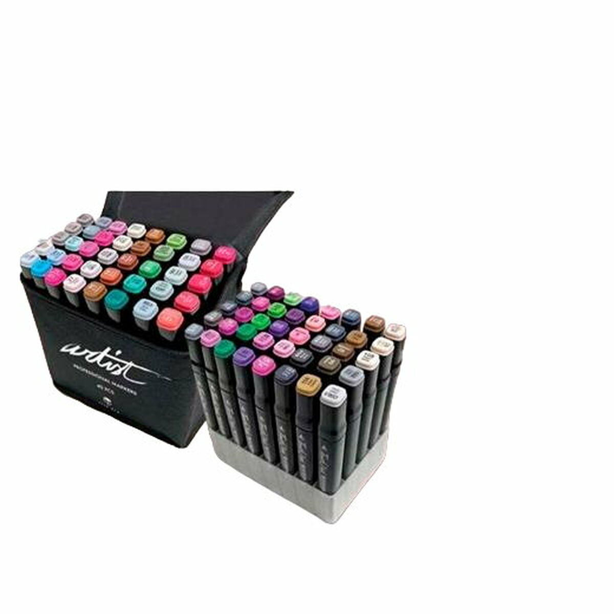 Conjunto de Canetas de Feltro Alex Bog Luxury Canvas Gama Artist 40 Peças Ponta dupla Multicolor