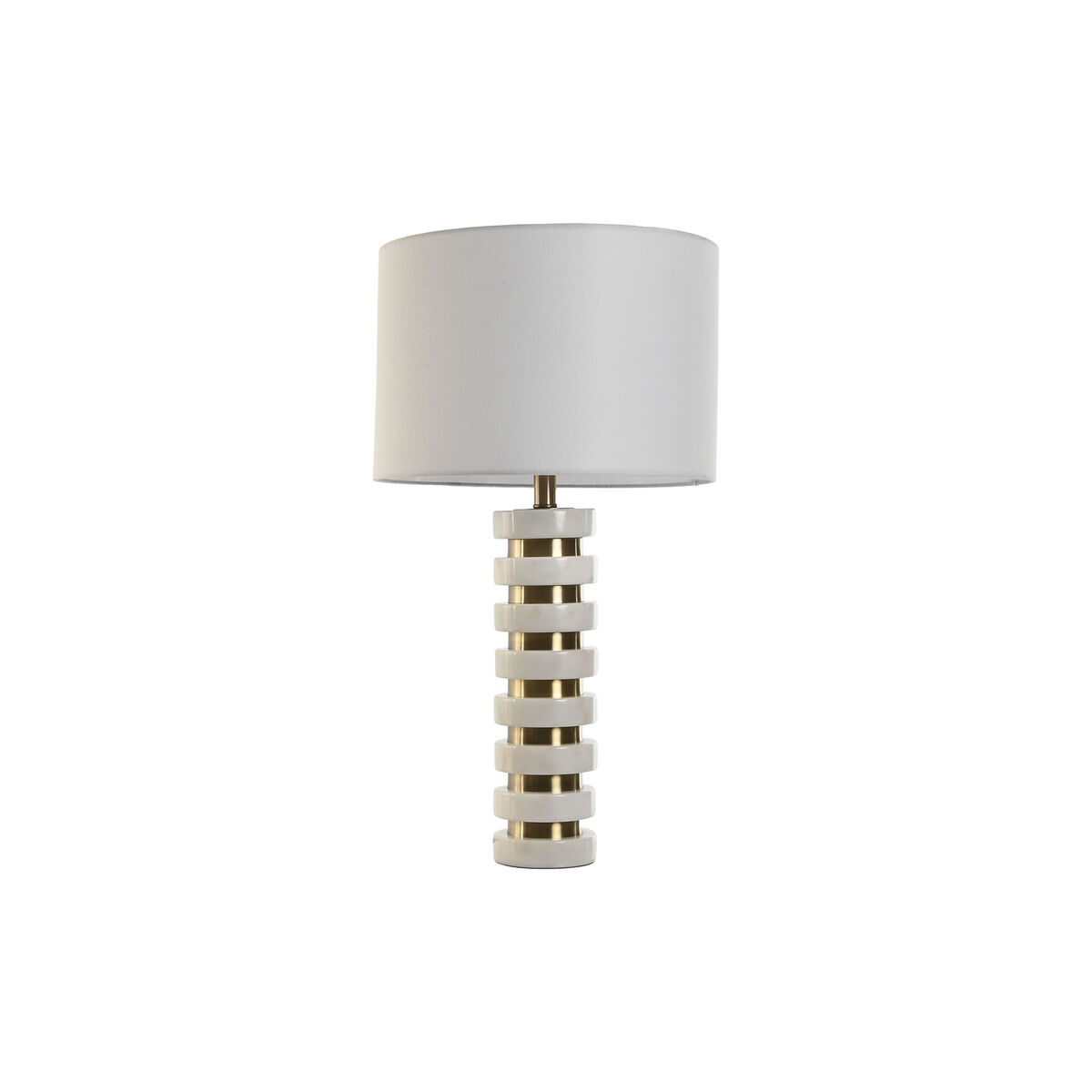 Lâmpada de mesa Home ESPRIT Branco Dourado Mármore 50 W 220 V 38 x 38 x 72 cm