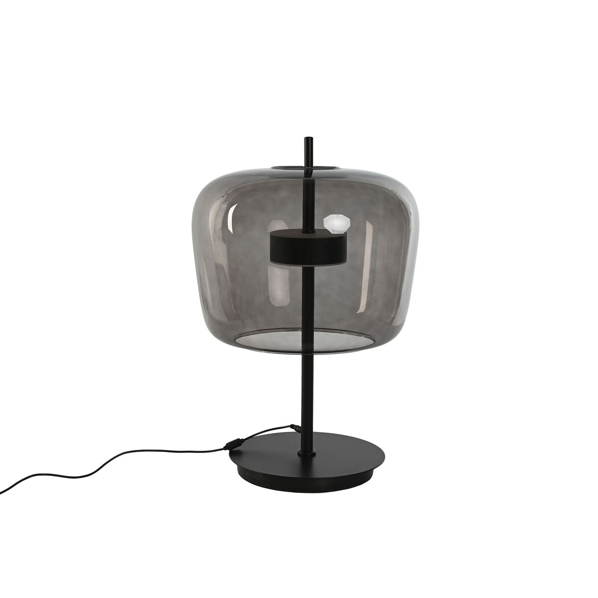 Lâmpada de mesa Home ESPRIT Preto Dourado Metal Cristal 35 x 35 x 58 cm