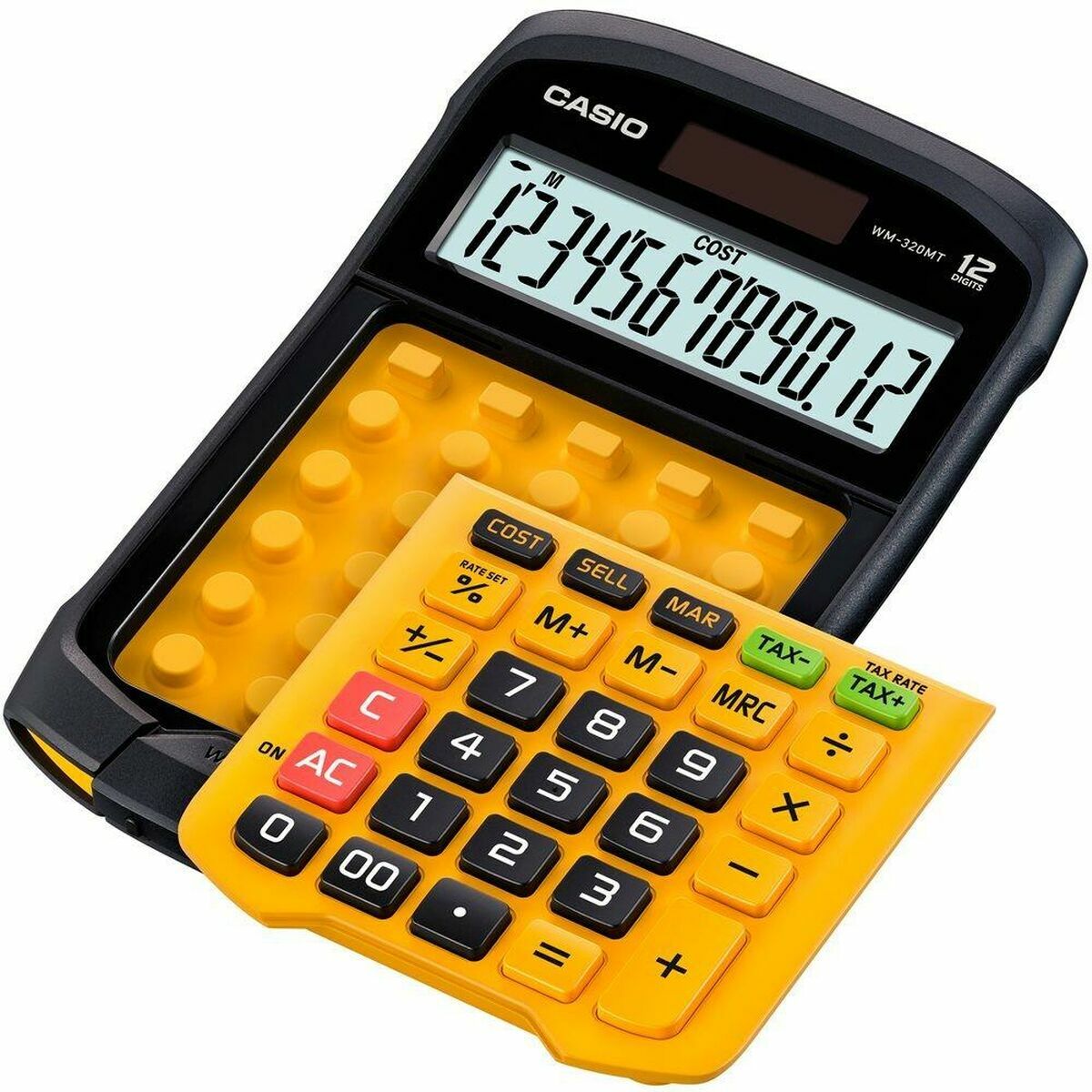 Calculadora Casio WM-320MT Amarelo Preto Borracha natural Plástico
