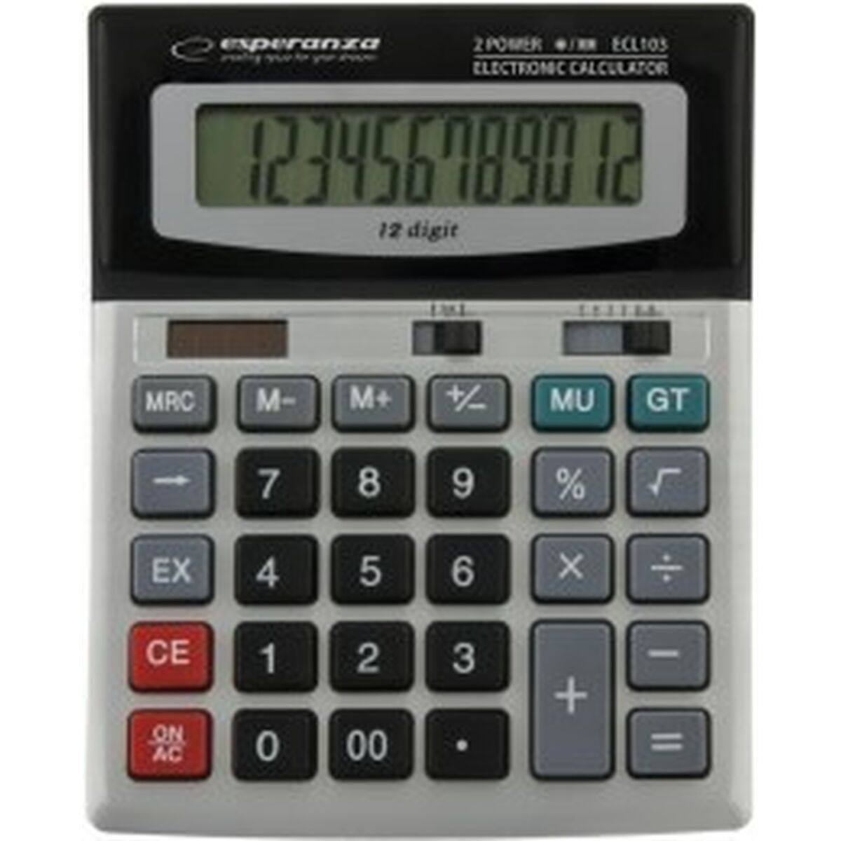 Calculadora Esperanza ECL103 Preto/Cinzento