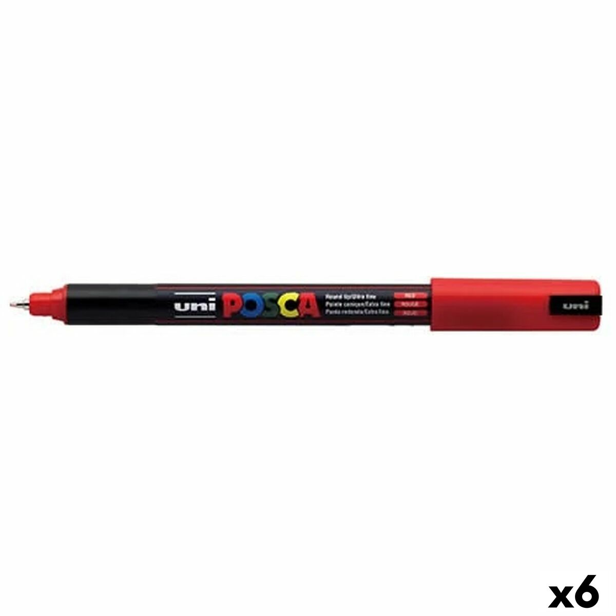 Marcador POSCA PC-1MR metálico Vermelho (6 Unidades)