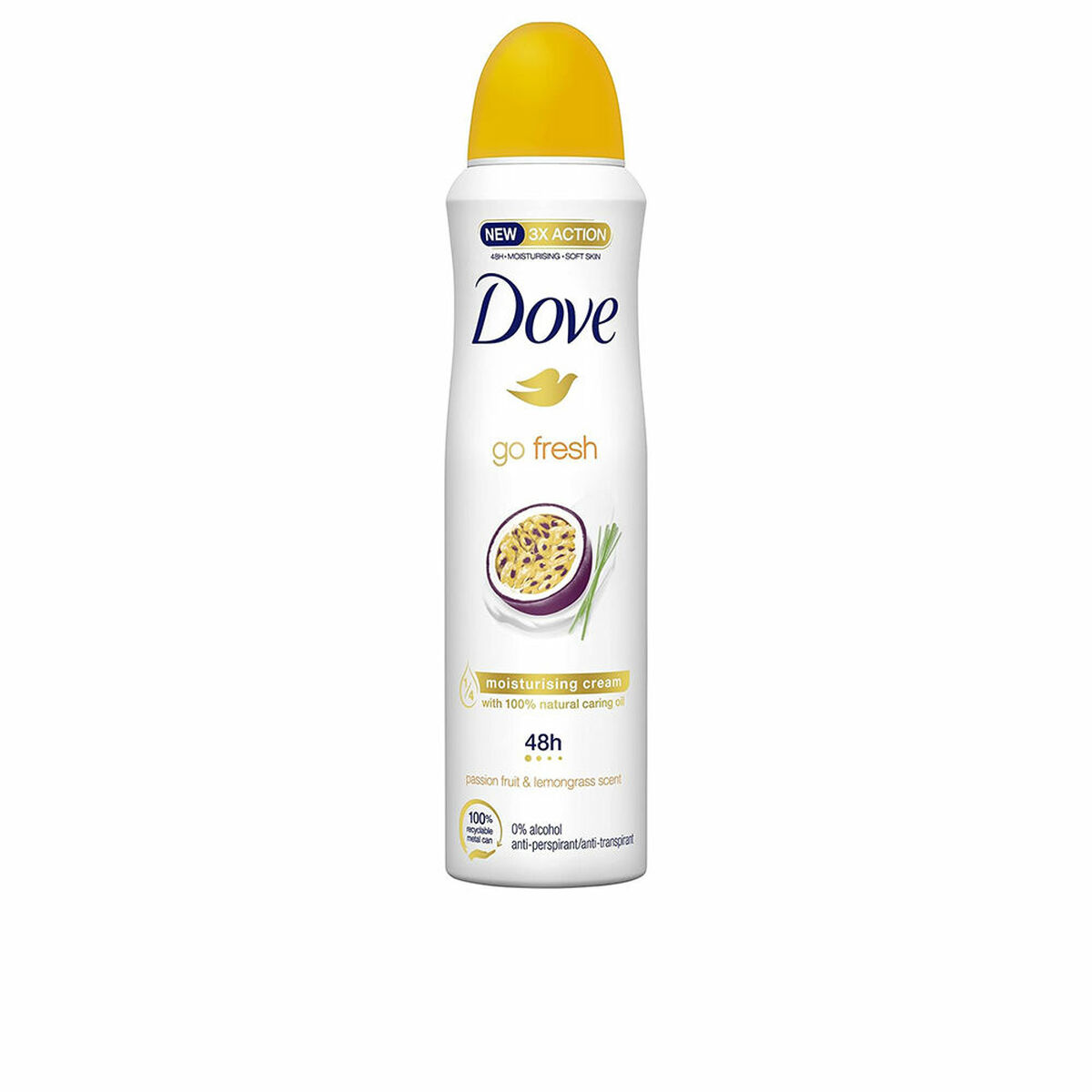 Desodorizante em Spray Dove Go Fresh Limão Maracujá 200 ml