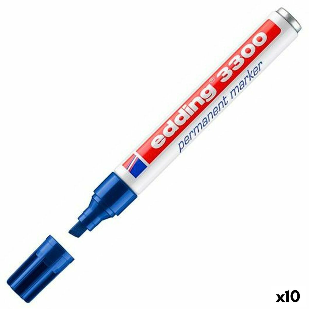 Rotulador permanente Edding 3300 Azul 10 Peças (10 Unidades)