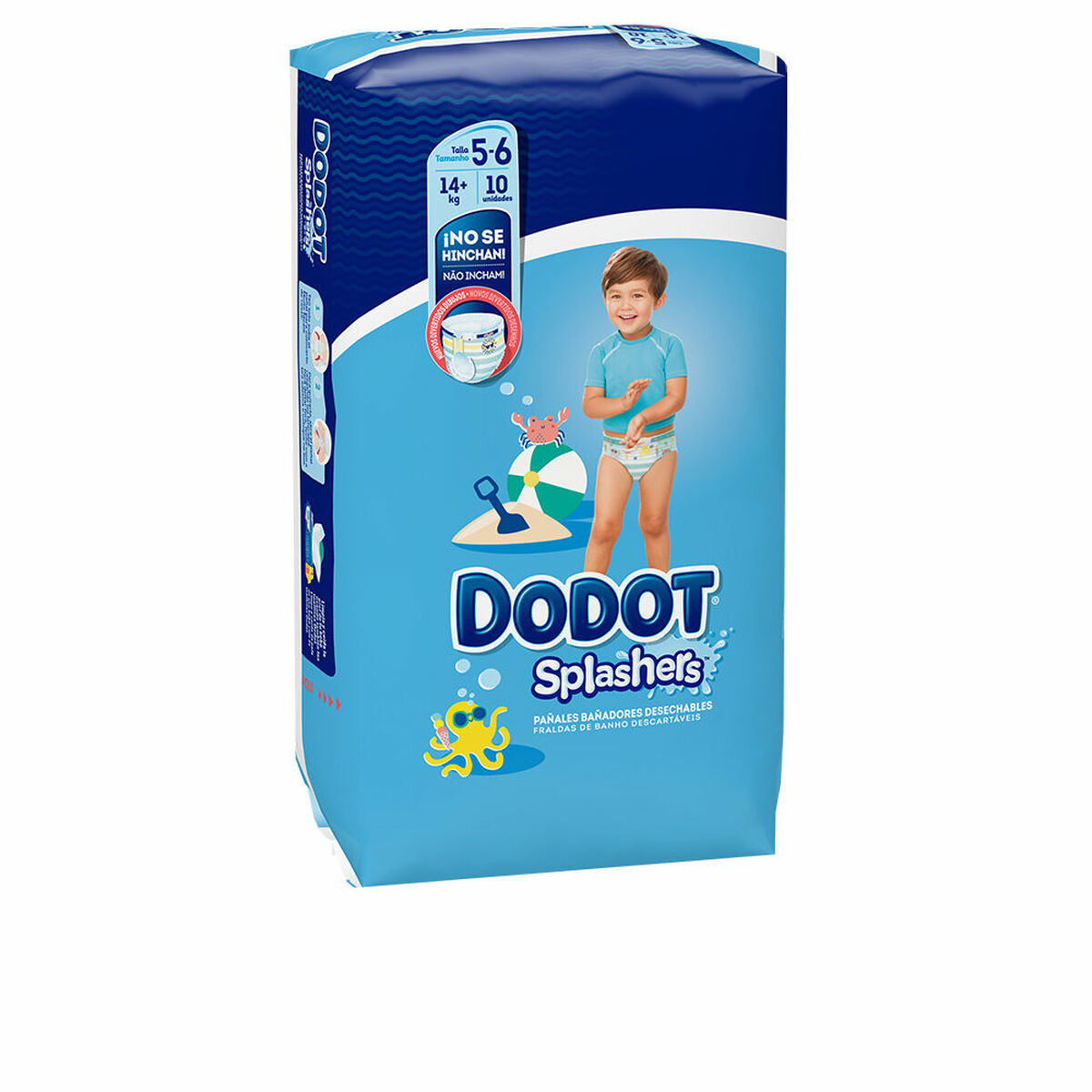 Fraldas descartáveis Dodot Splashers 5-6 14 Kg (10 Unidades)