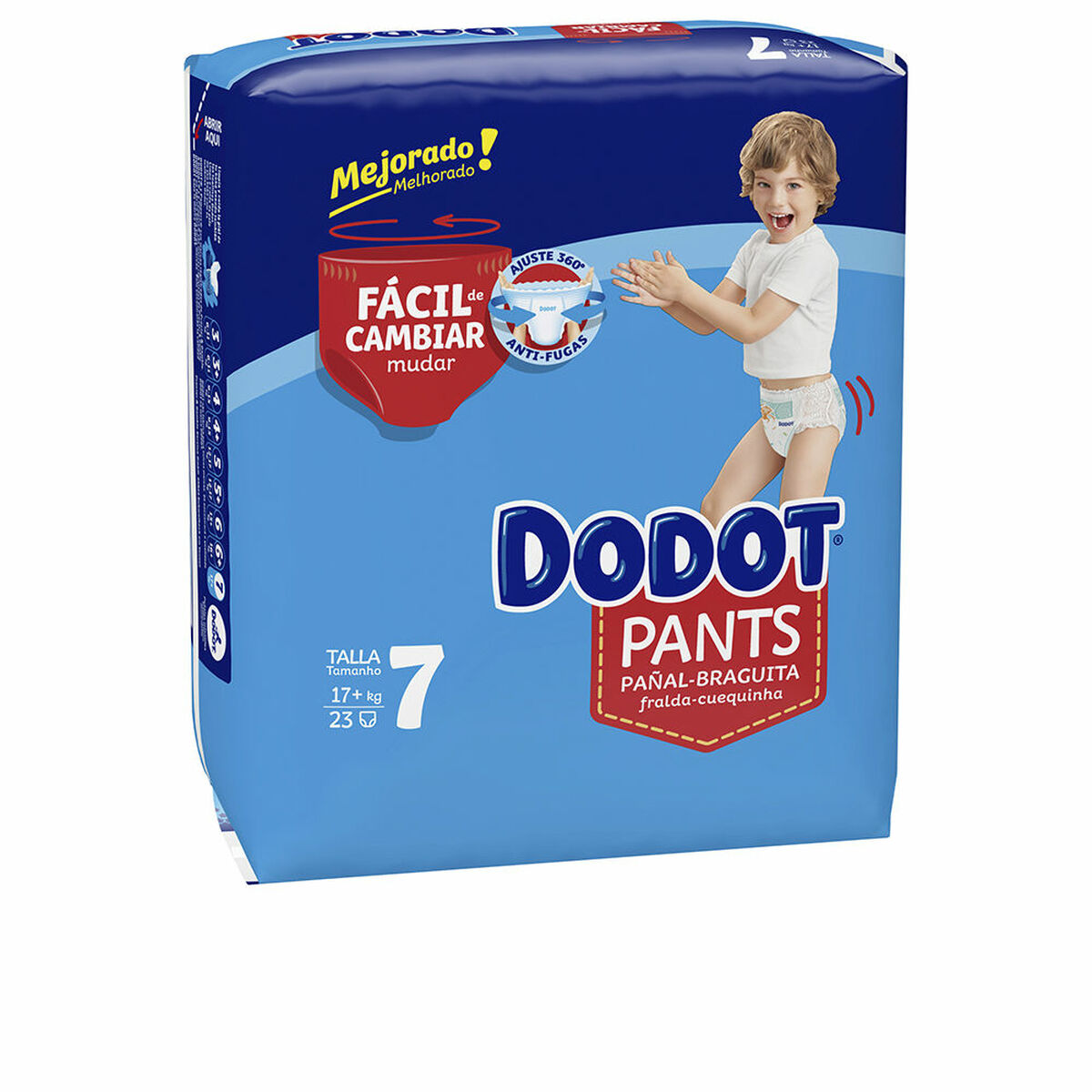 Fraldas Dodot Pants Tamanho 7 17 kg (23 Unidades)