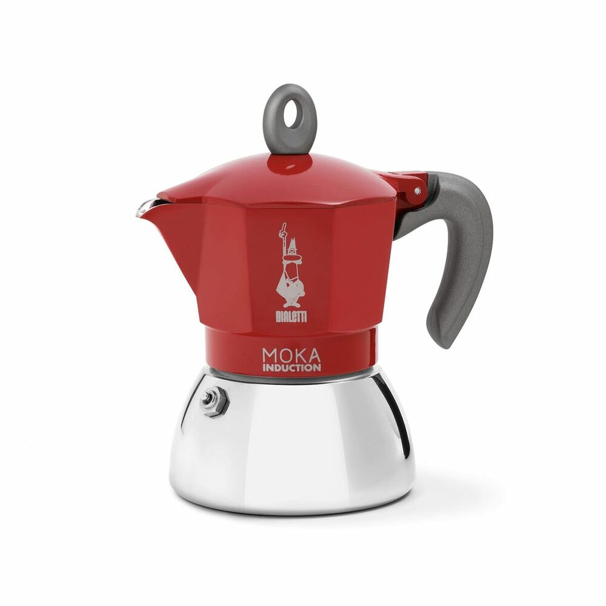 Cafeteira Bialetti Moka Cafeteira Italiana Preto Vermelho Aço inoxidável Alumínio 90 ml 100 ml 2 Kopjes 1 Peça
