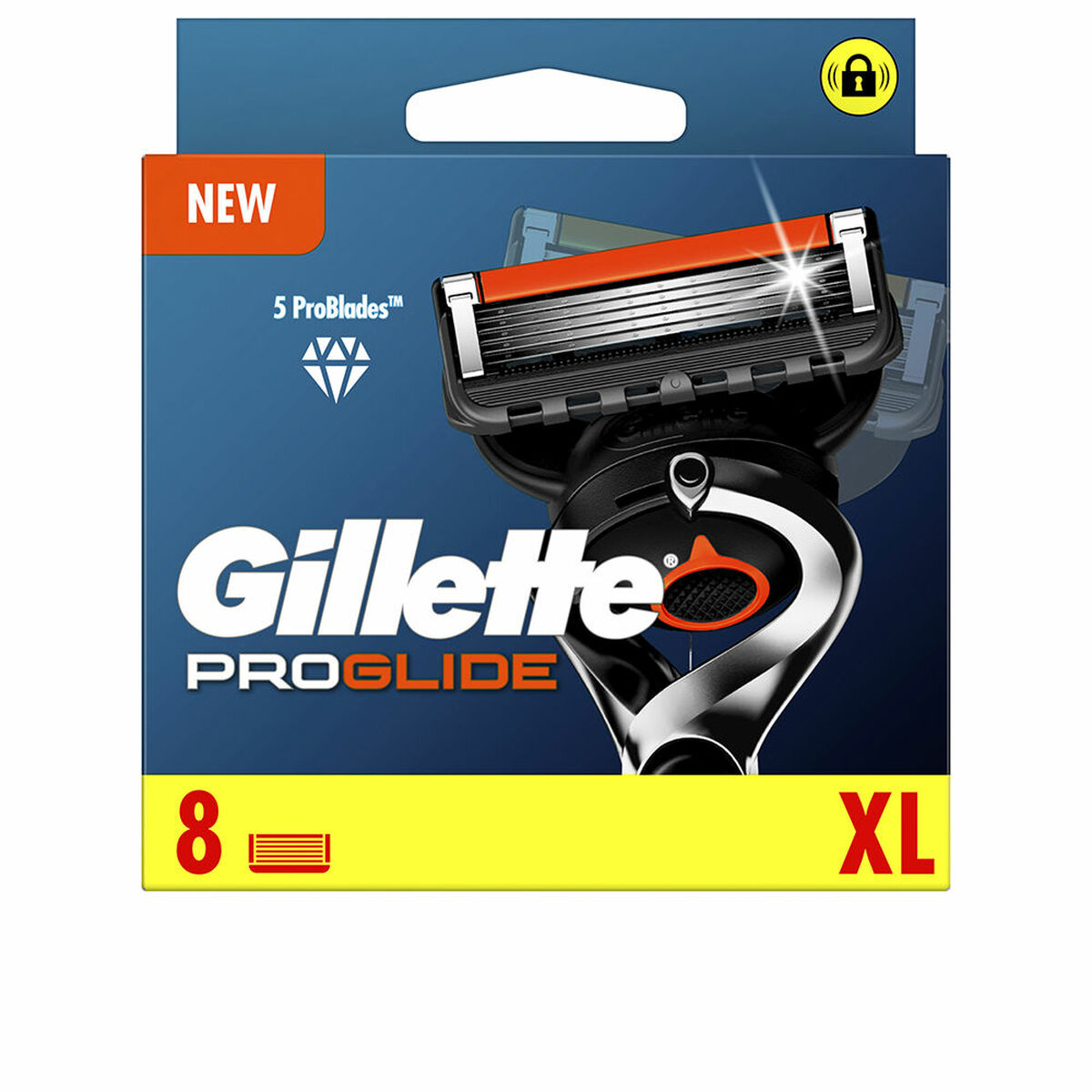 Lâminas de barbear Gillette Fusion Proglide (8 Unidades)