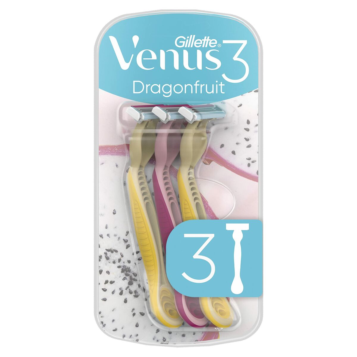 Máquinas de Barbear Descartáveis Gillette Dragonfruit (3 Unidades)