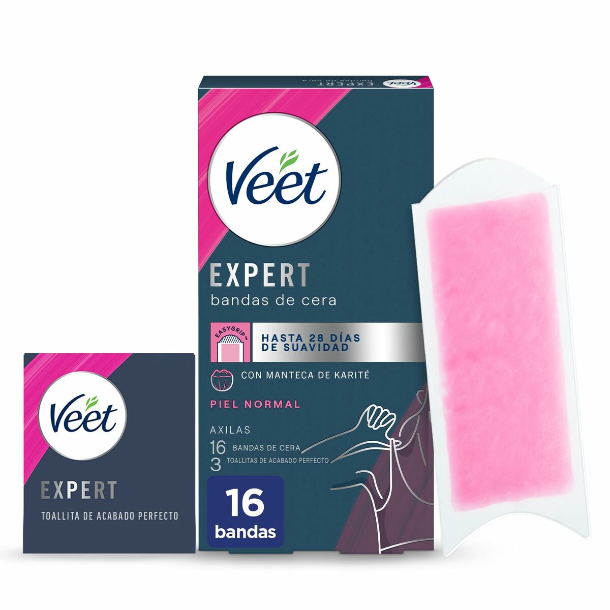 Bandas Depilatórias Corporais Veet Expert Axilas (16 Unidades)