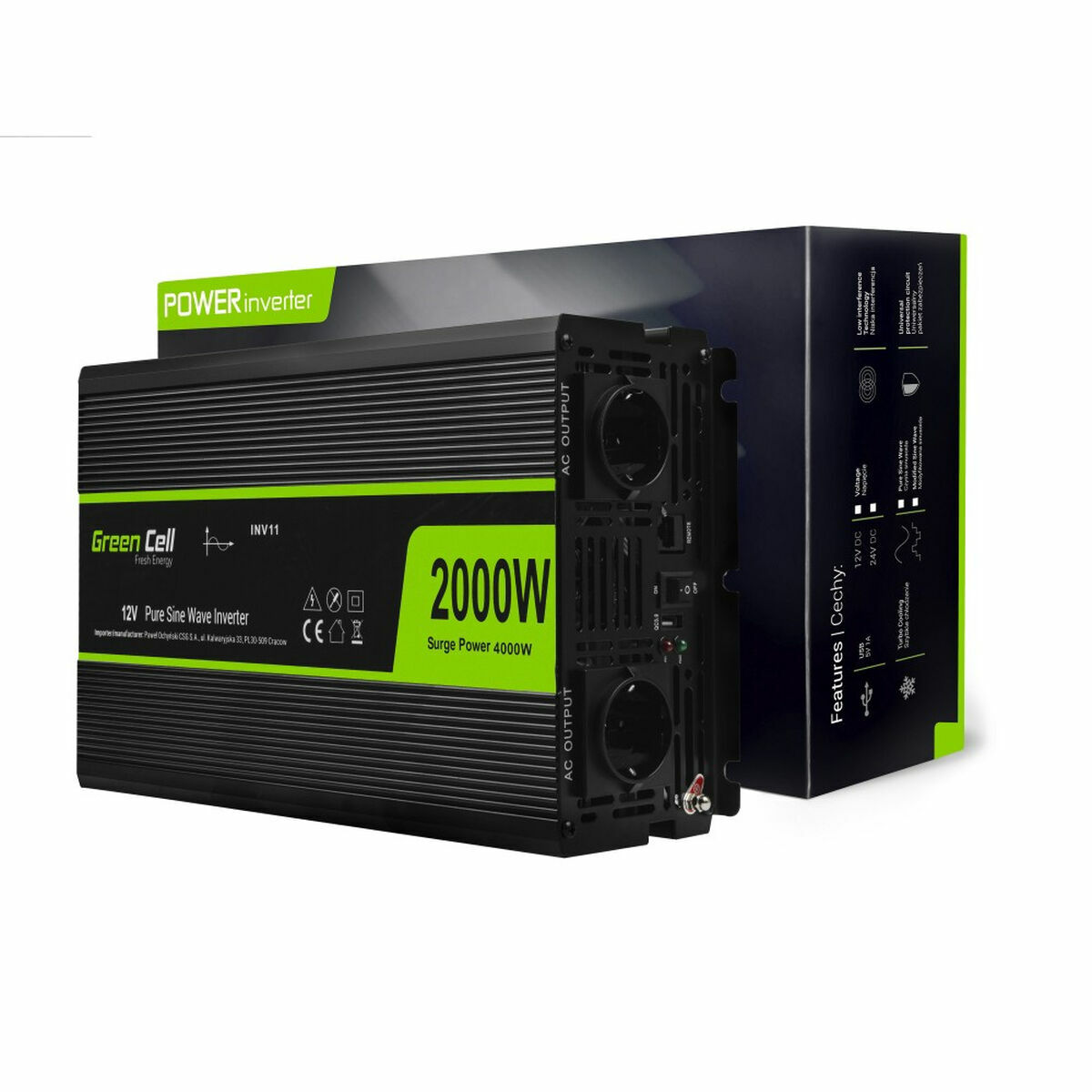 Adaptador de Corrente Green Cell INV11