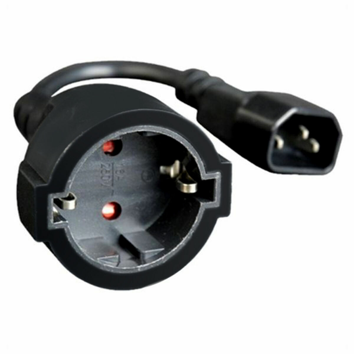 Cabo de Alimentação GEMBIRD PC-SFC14M-01 C14 Preto 15 cm