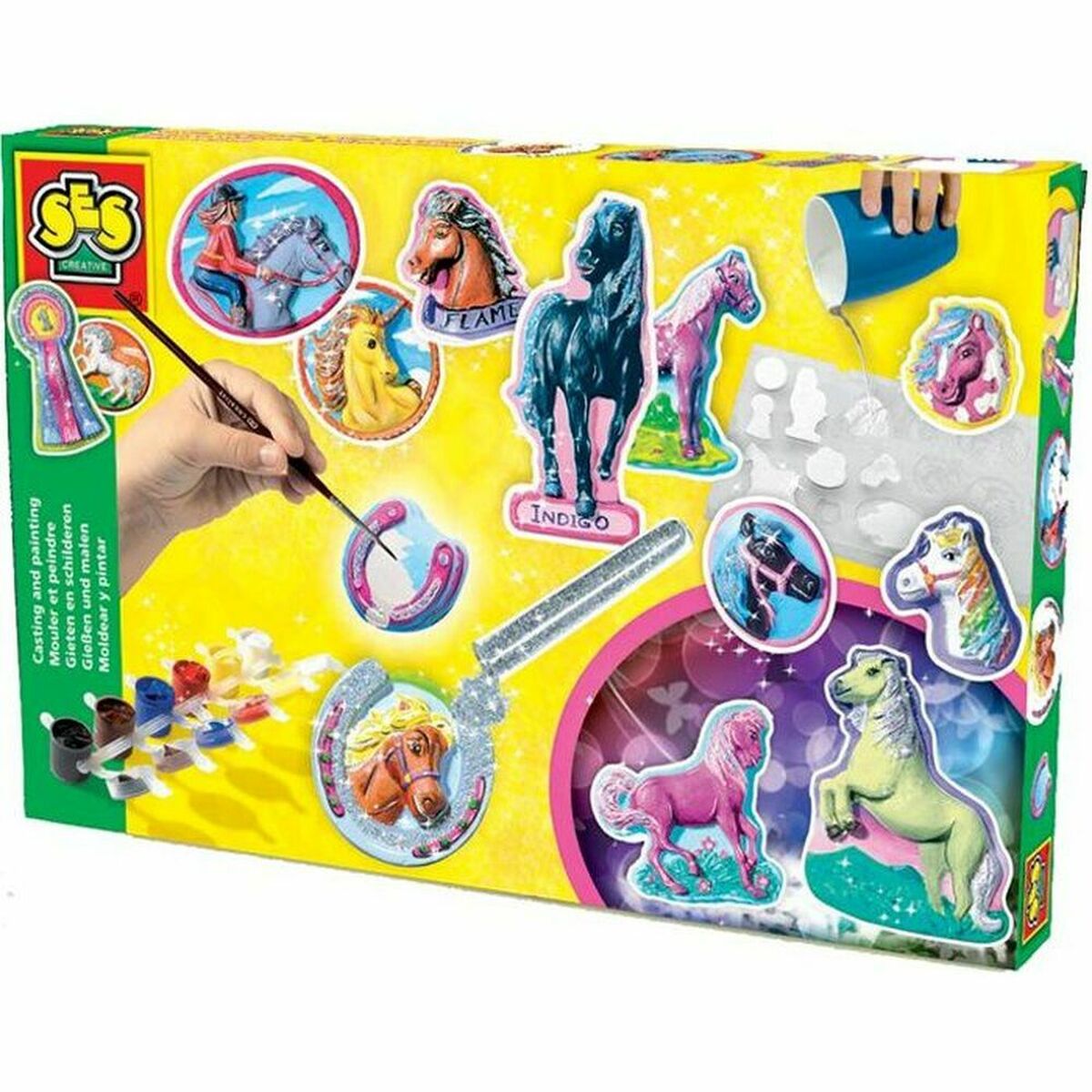 Set de Plasticina SES Creative Molding and painting - Fantasy horses