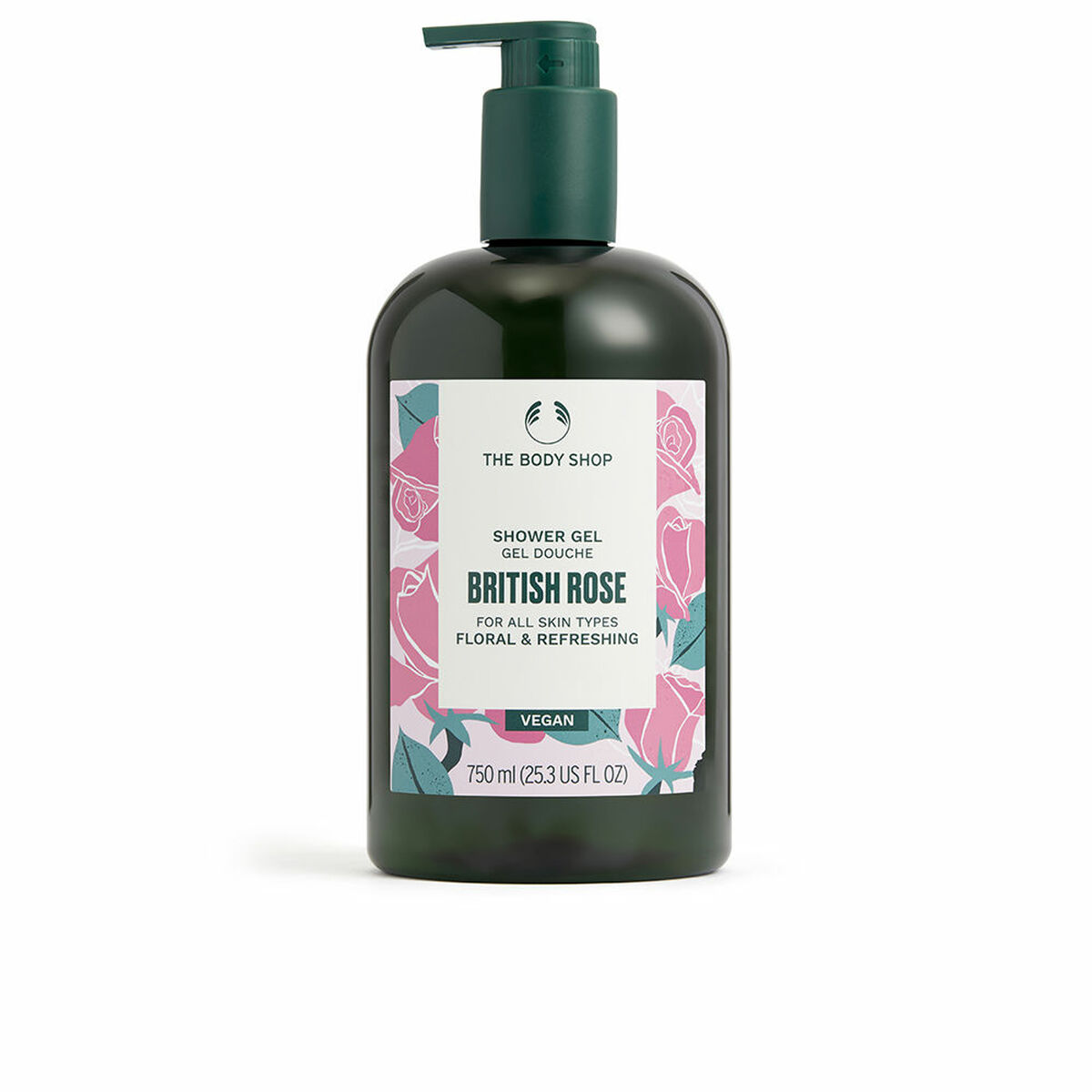 Gel de duche The Body Shop British Rose 750 ml
