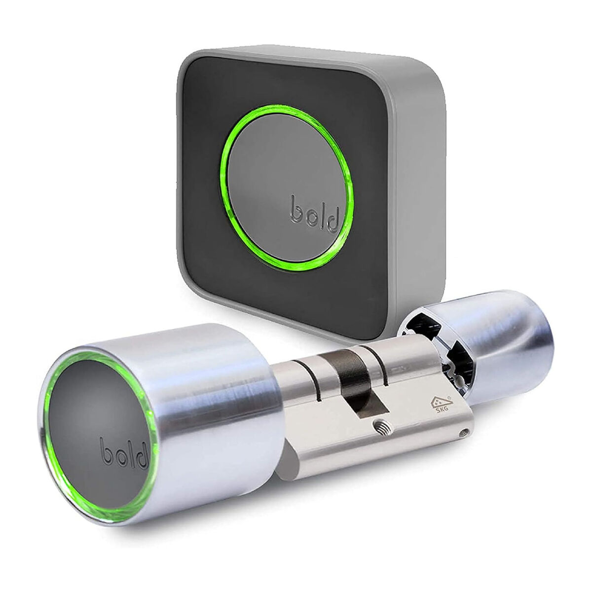 Fechadura inteligente Bold SX33 Preto Metal Aço inoxidável