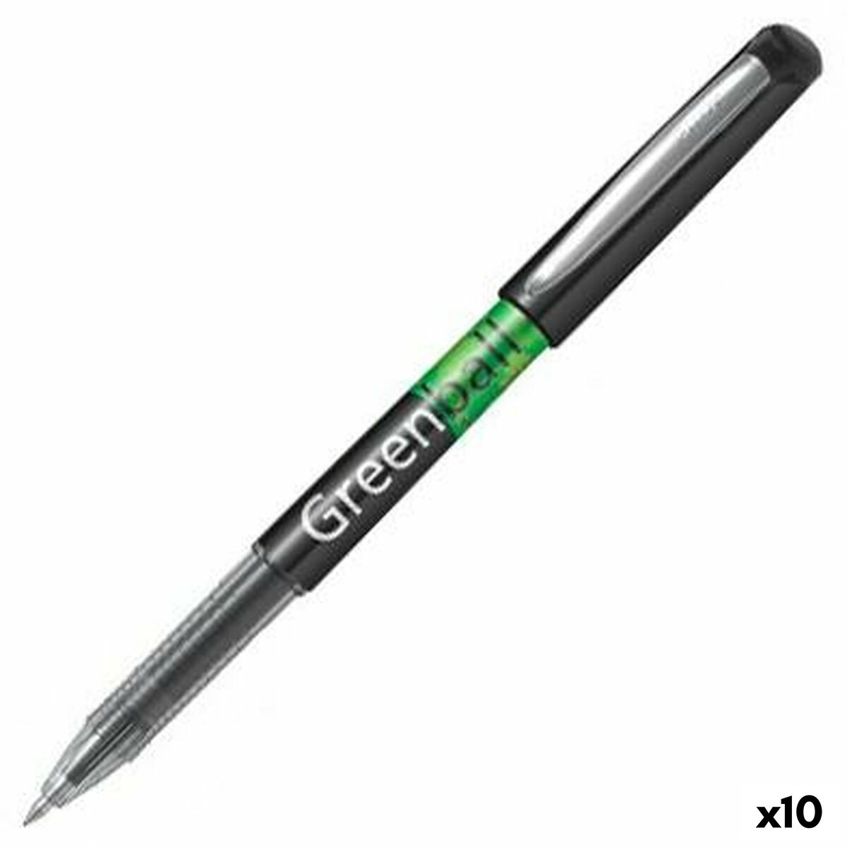 Esferográfica de tinta líquida Pilot Green-Ball Preto 0,35 mm (10 Unidades)