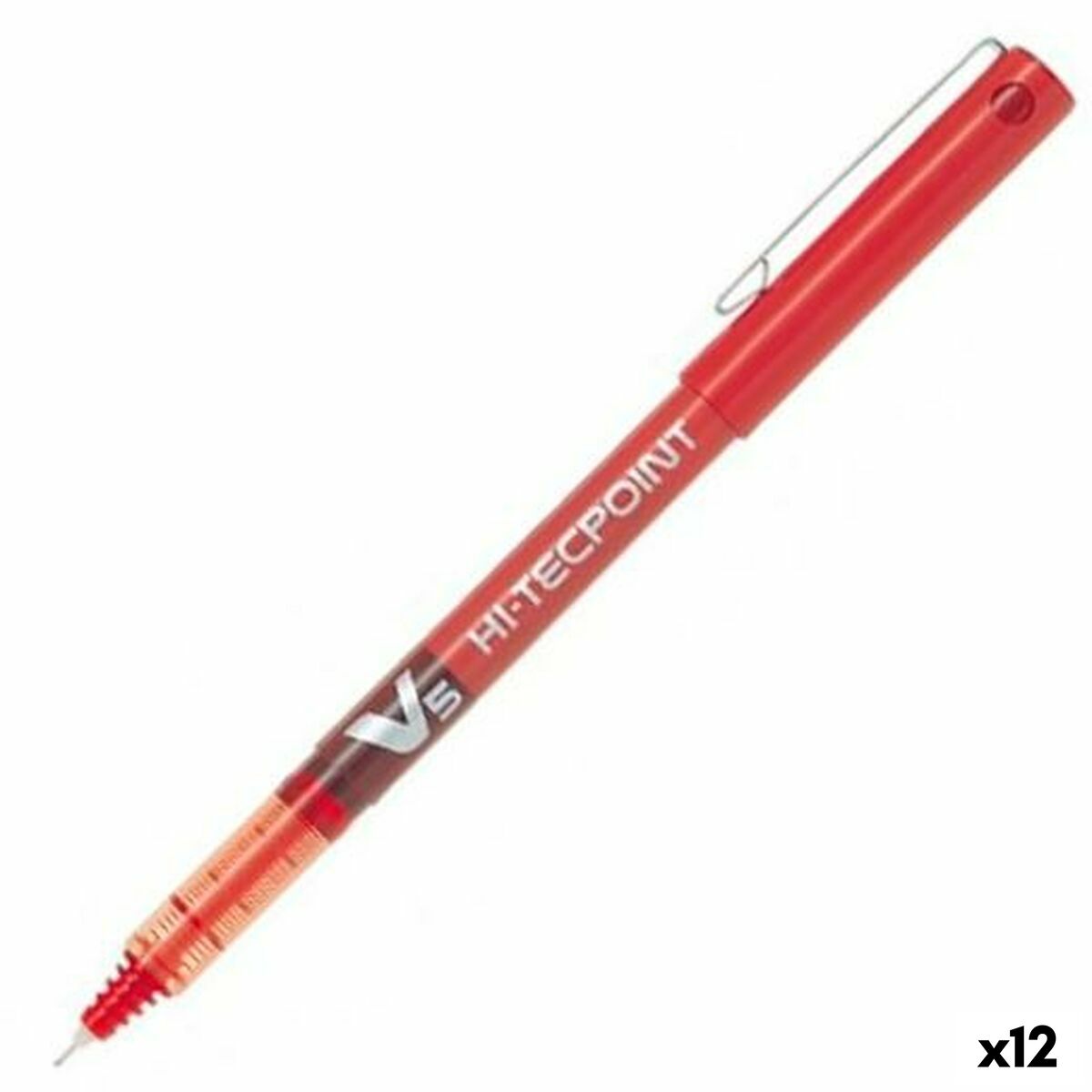 Esferográfica de tinta líquida Pilot V-5 Hi-Tecpoint Vermelho 0,3 mm (12 Unidades)