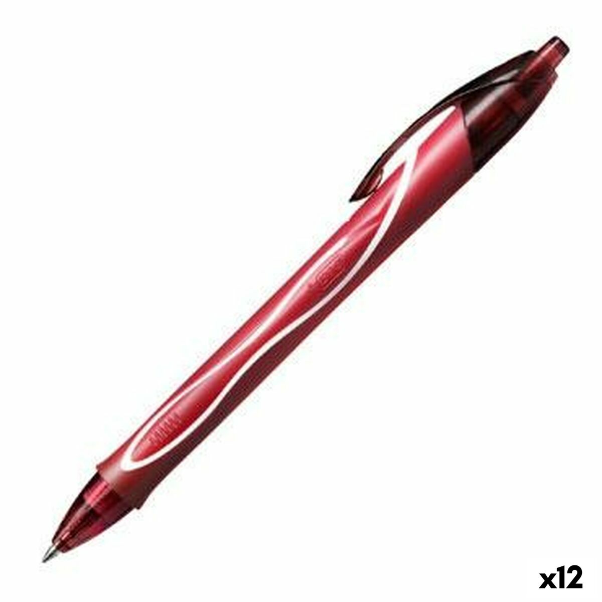 Esferográfica de gel Bic Gel-ocity Quick Dry Vermelho 0,3 mm (12 Unidades)