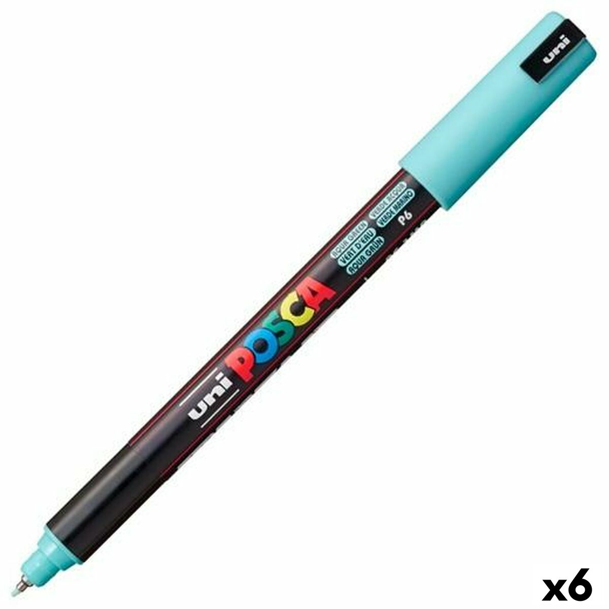 Marcador POSCA PC-1MR Verde Turquesa (6 Unidades)