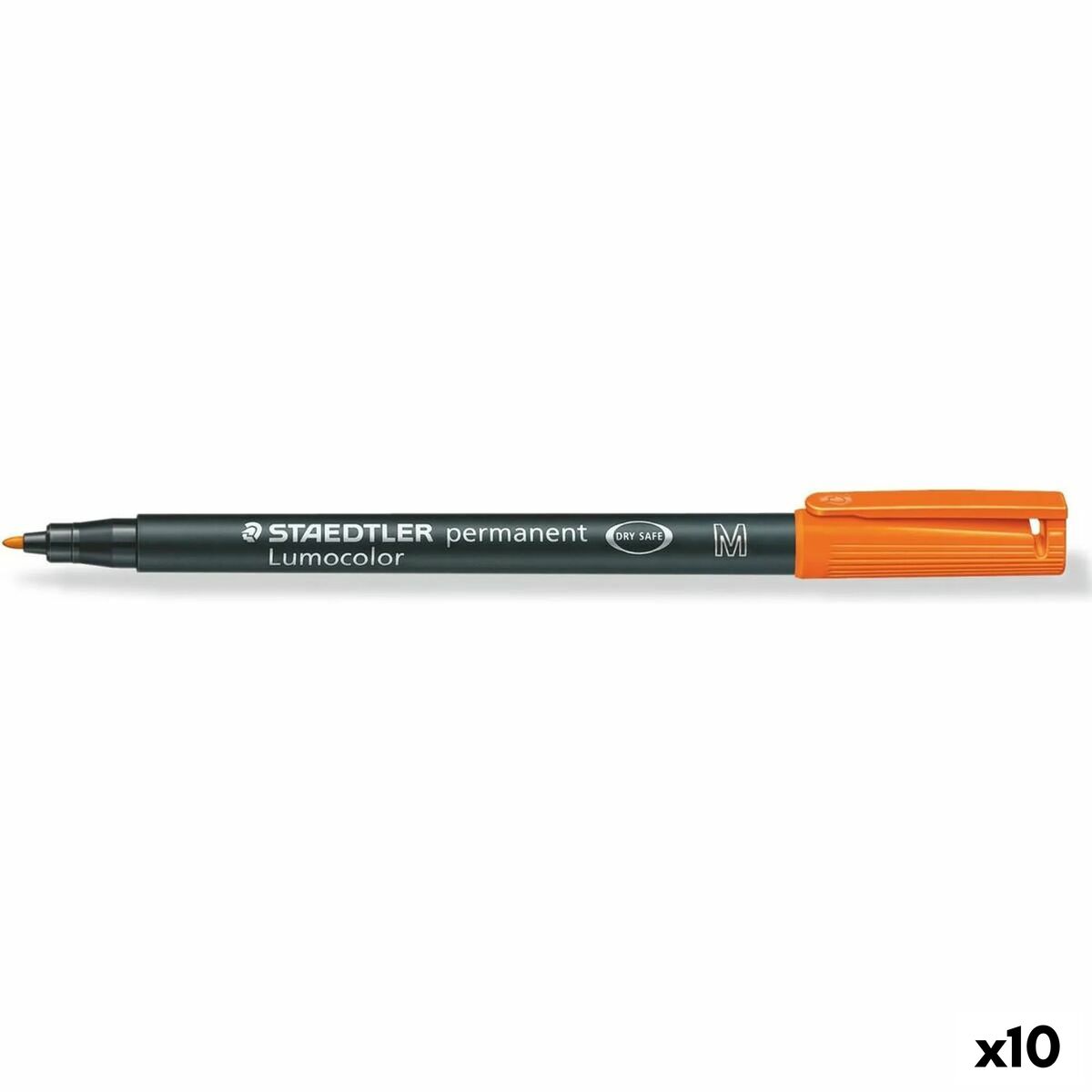 Rotulador permanente Staedtler Lumocolor 317 M Laranja (10 Unidades)