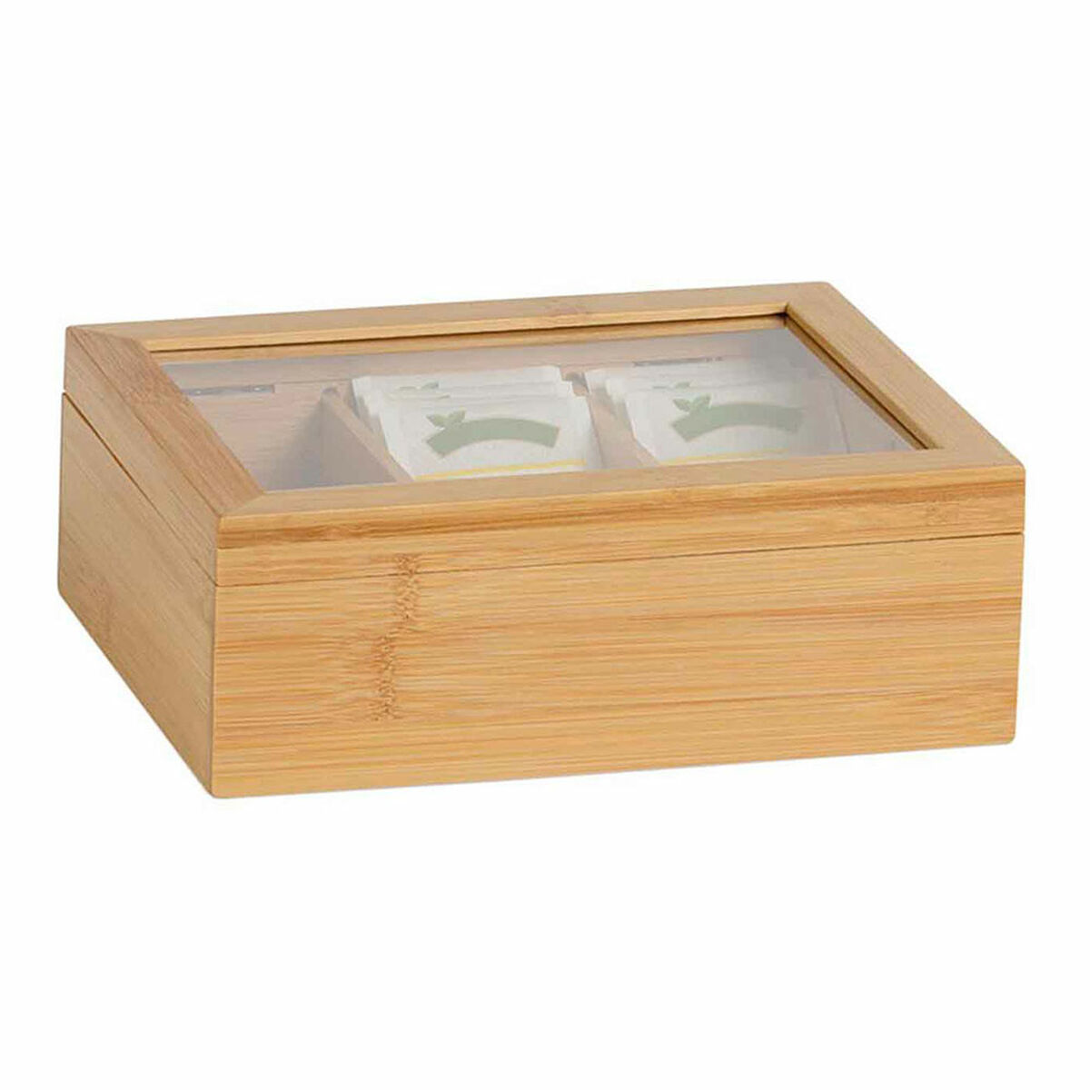 Caixa para Infusões Andrea House cc73015 Bambu 21 x 16 x 7,5 cm