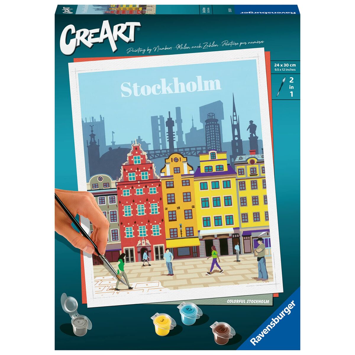 Conjunto de pintura por números Ravensburger Stockholm
