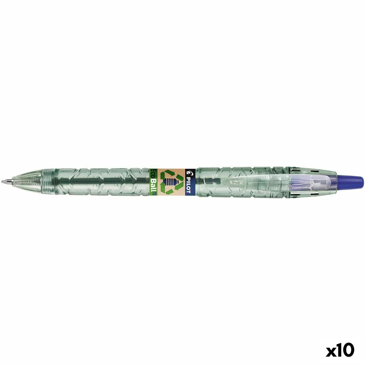 Caneta Pilot Ecoball Plástico reciclado Azul 1 mm (10 Unidades)