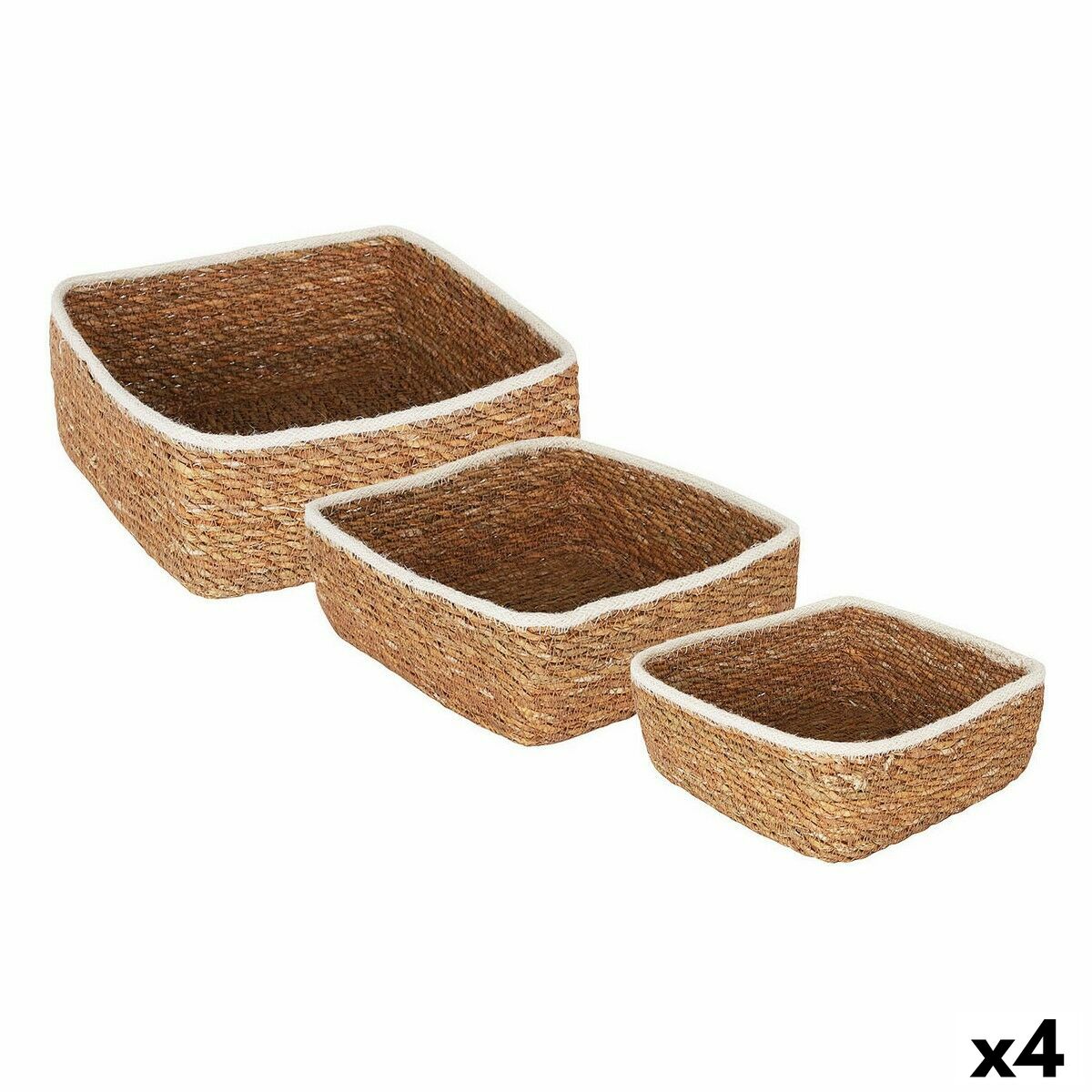 Conjunto de Cestas Privilege vime 17 cm 3 Peças