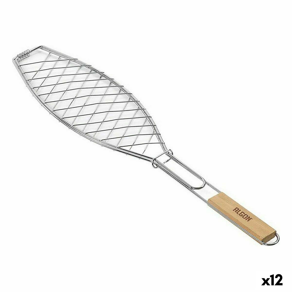 Grelha de Churrasqueira para Peixe Algon 40 x 15 x 2 cm (12 Unidades)