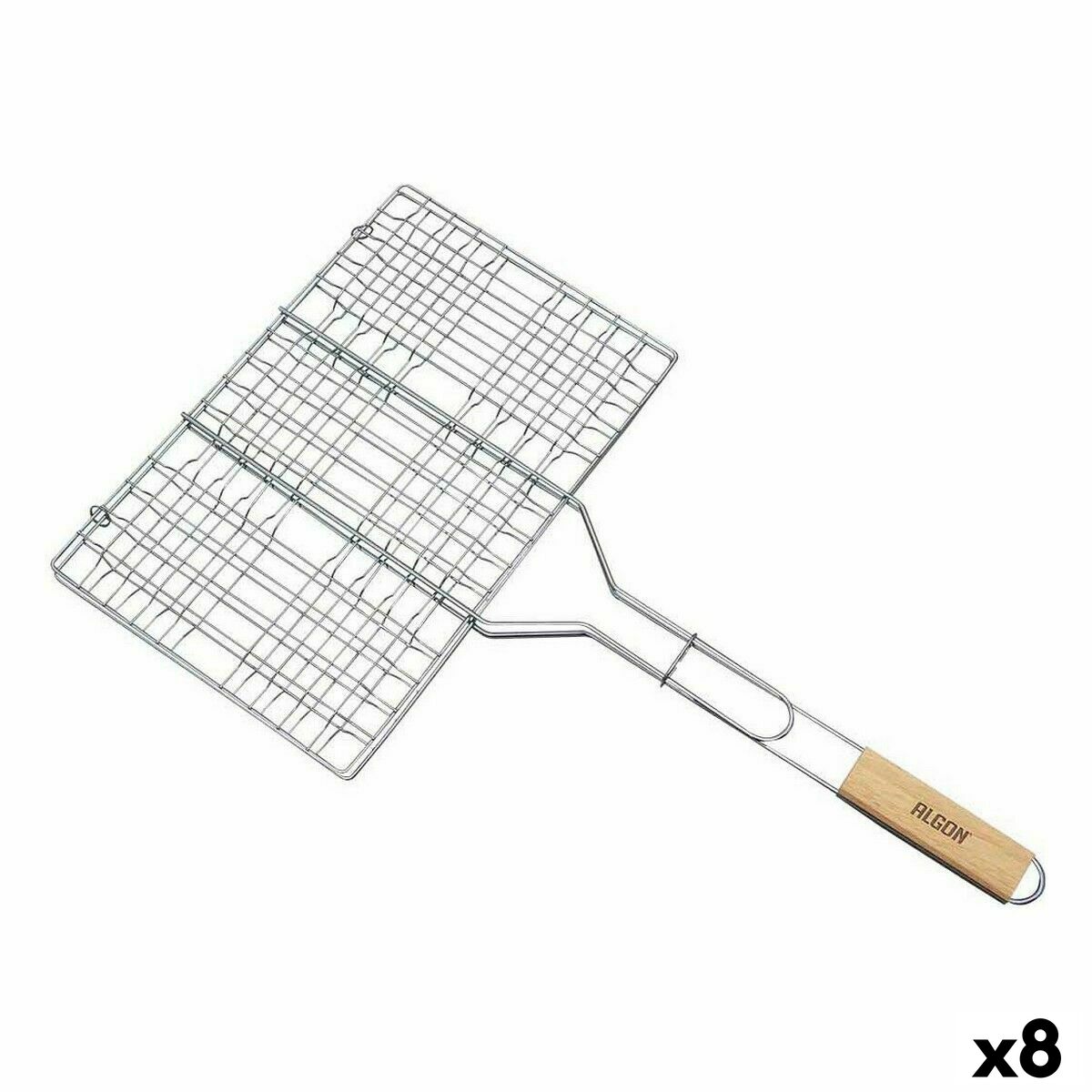Grelhador Algon Churrasco 35 x 25 x 2 cm (8 Unidades)
