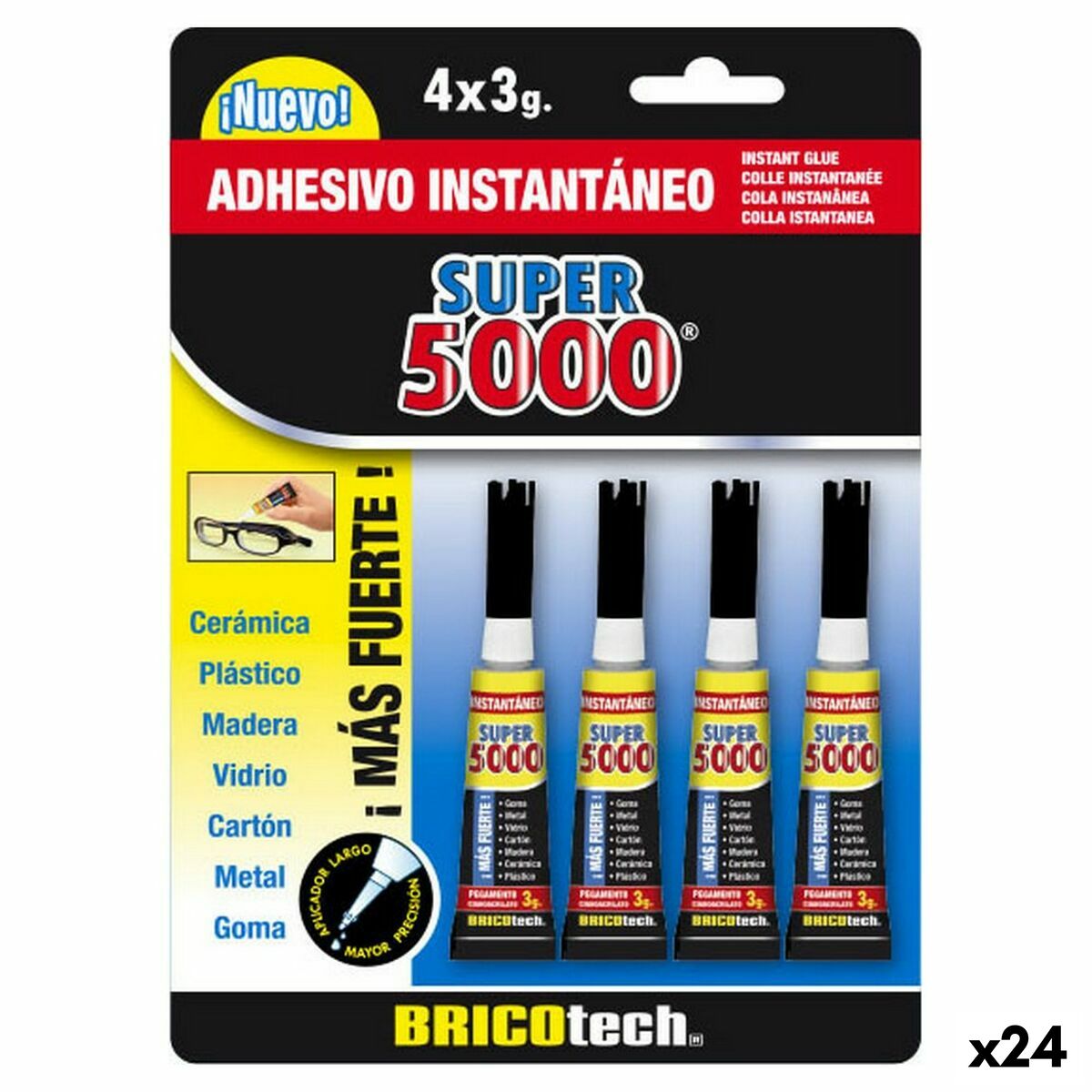 Cola Instantânea Bricotech Super 5000 3 g (24 Unidades)