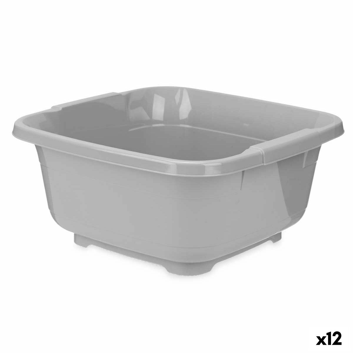 Bacia Kinvara Cinzento Plástico 11 L (12 Unidades)