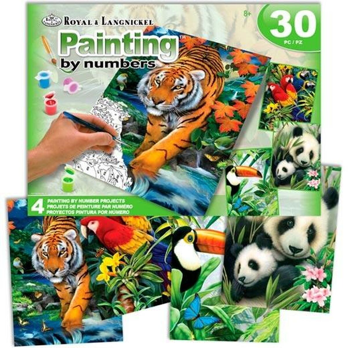 Conjunto de pintura por números Royal & Langnickel Jungle 30 Peças